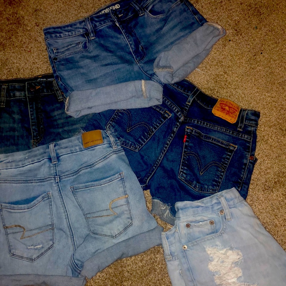 BUNDLE OF 5 JEAN SHORTY SHORTS
